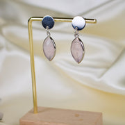 Piper // Faceted Rose Quartz Drop Earrings