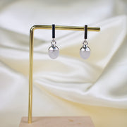 Leah // Silver Clear Quartz Bar Stud Earrings