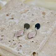 Piper // Faceted Rose Quartz Drop Earrings