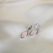 Piper // Faceted Rose Quartz Drop Earrings