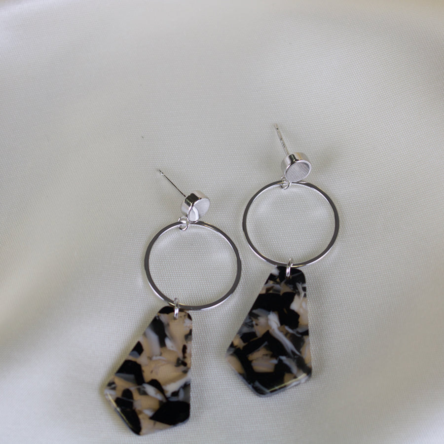 Elsie // Multicolour Coffin Charm Earrings