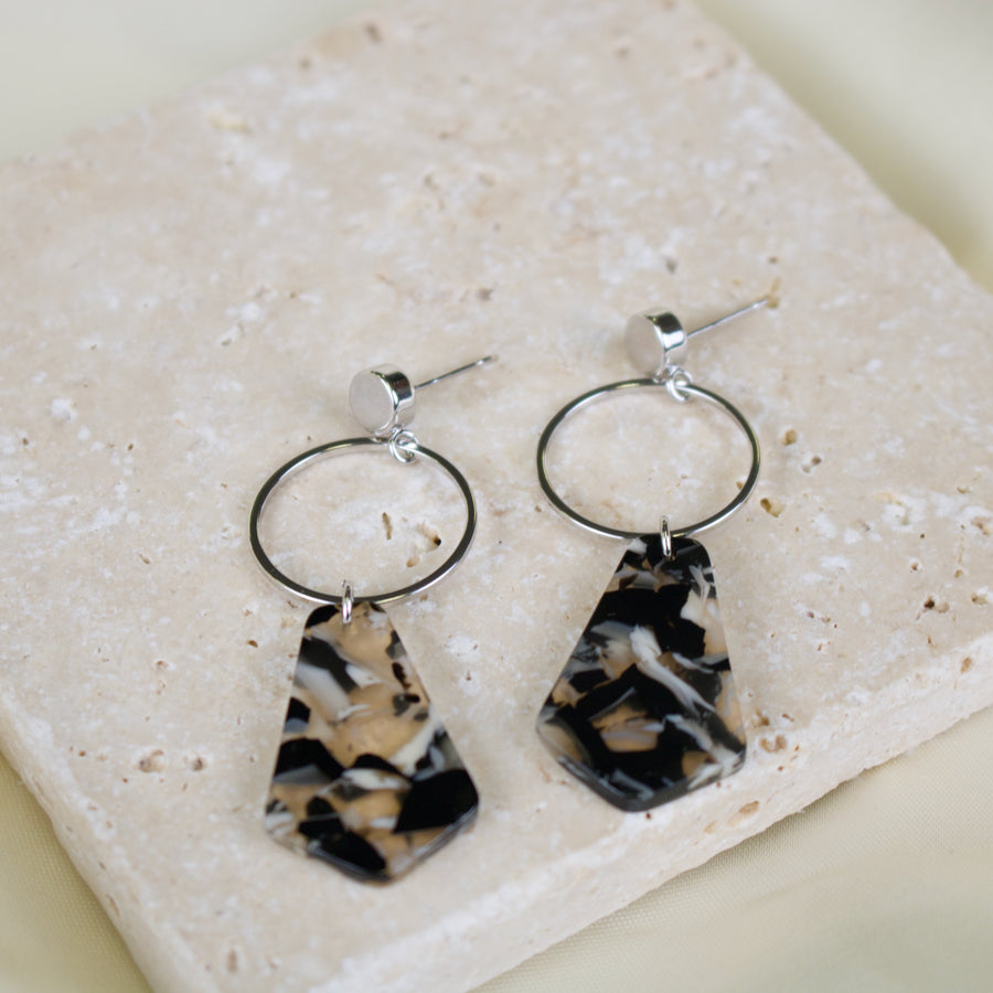 Elsie // Multicolour Coffin Charm Earrings