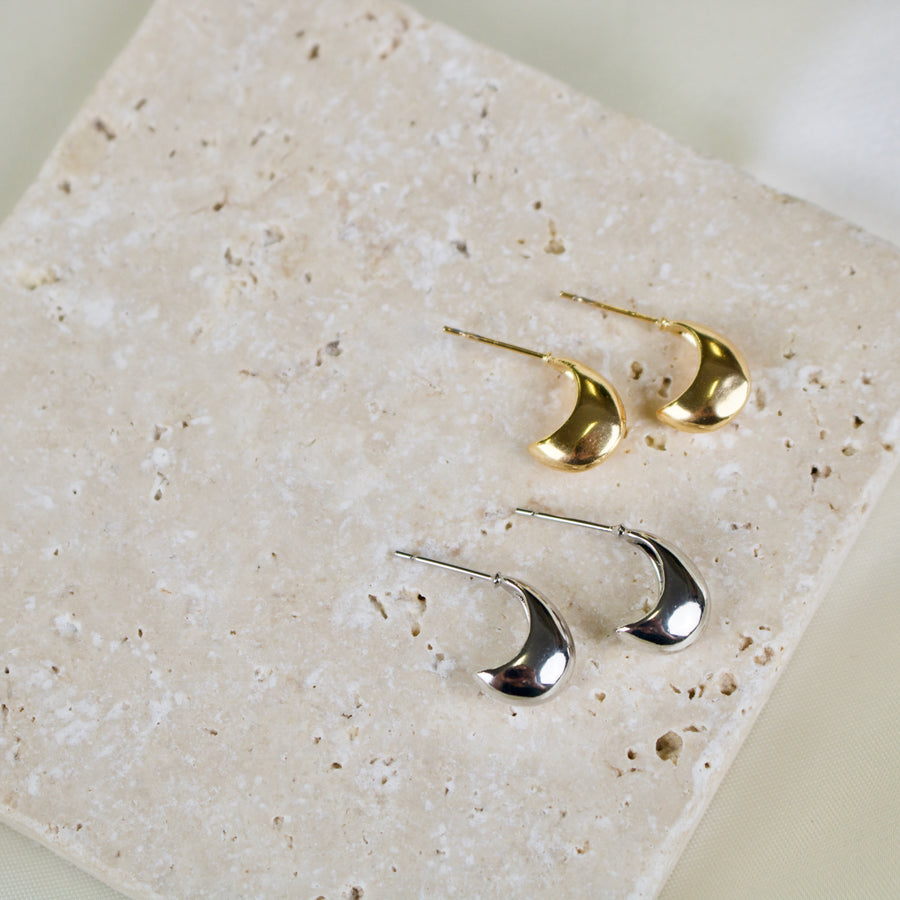 Cove // Crescent Stud Earrings