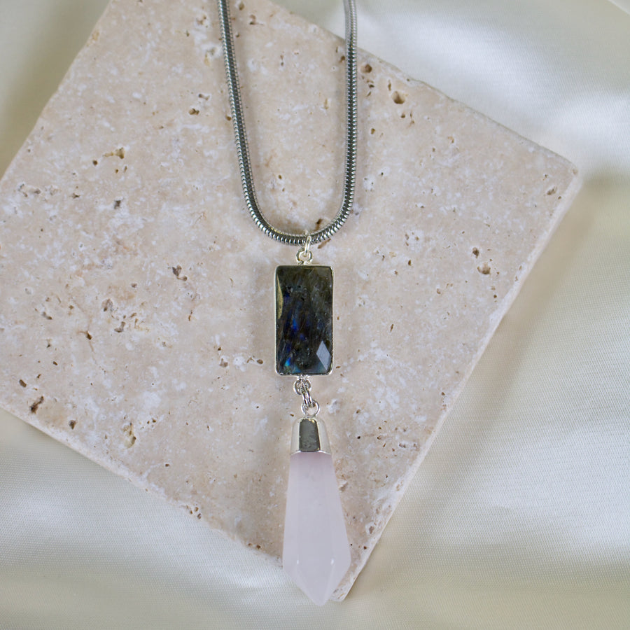 Briar // Labradorite & Rose Quartz Necklace