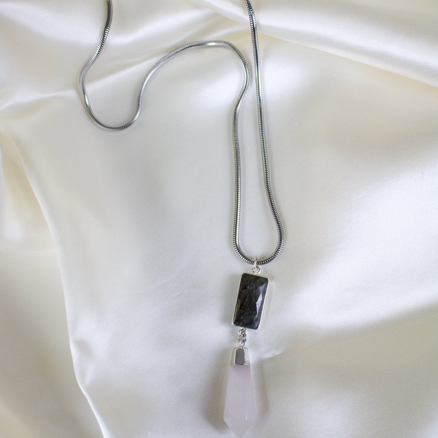 Briar // Labradorite & Rose Quartz Necklace