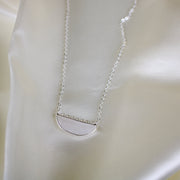 Luna // Quartz Short Silver Necklace