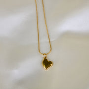 Malia // Puffed Heart Necklace