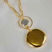 Paloma // Labradorite Locket Necklace