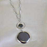 Paloma // Labradorite Locket Necklace