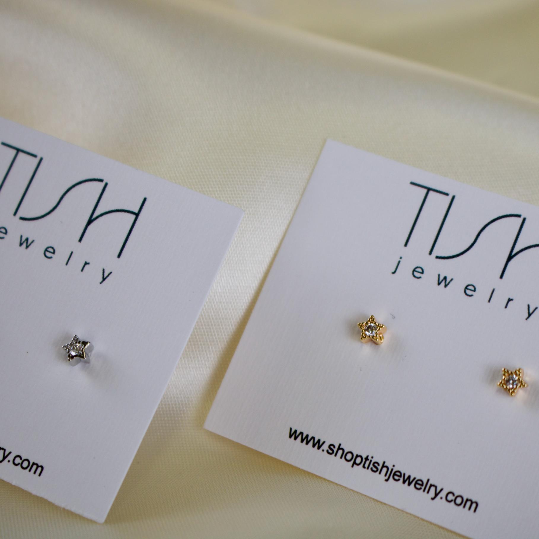 Etoile // CZ Heart Studs