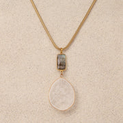 Lexi // Quartz & Labradorite Necklace
