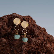 Wren // Amazonite Crystal Charm Earrings