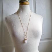 Jessa // Rose Quartz Necklace