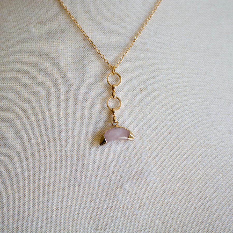 Kaia // Crystal Crescent Necklace