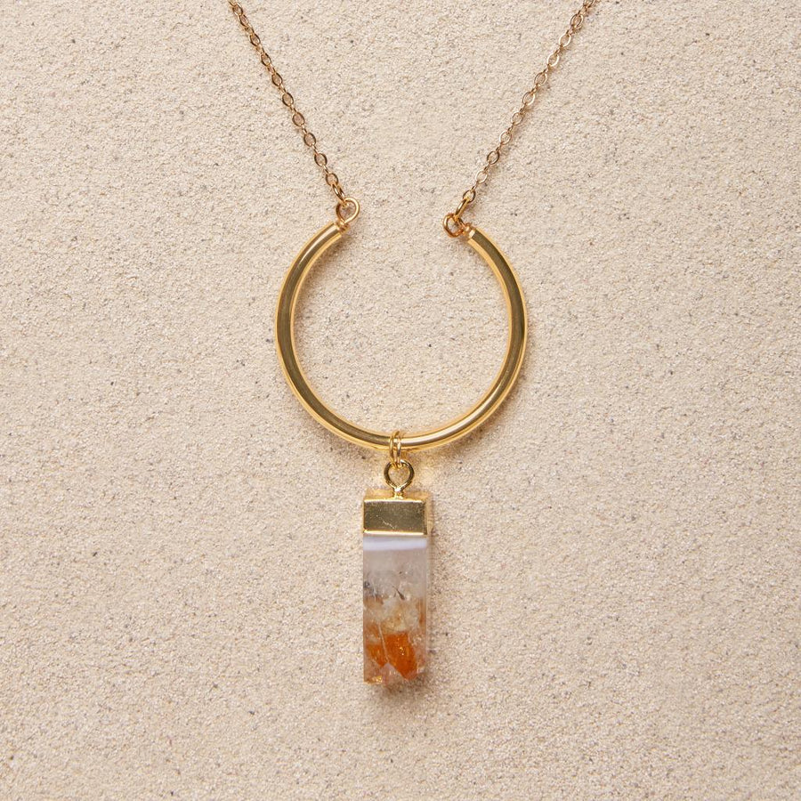 Mik // Raw Citrine Crystal Necklace