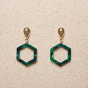 Gia // Green Teardrop Stud Earrings