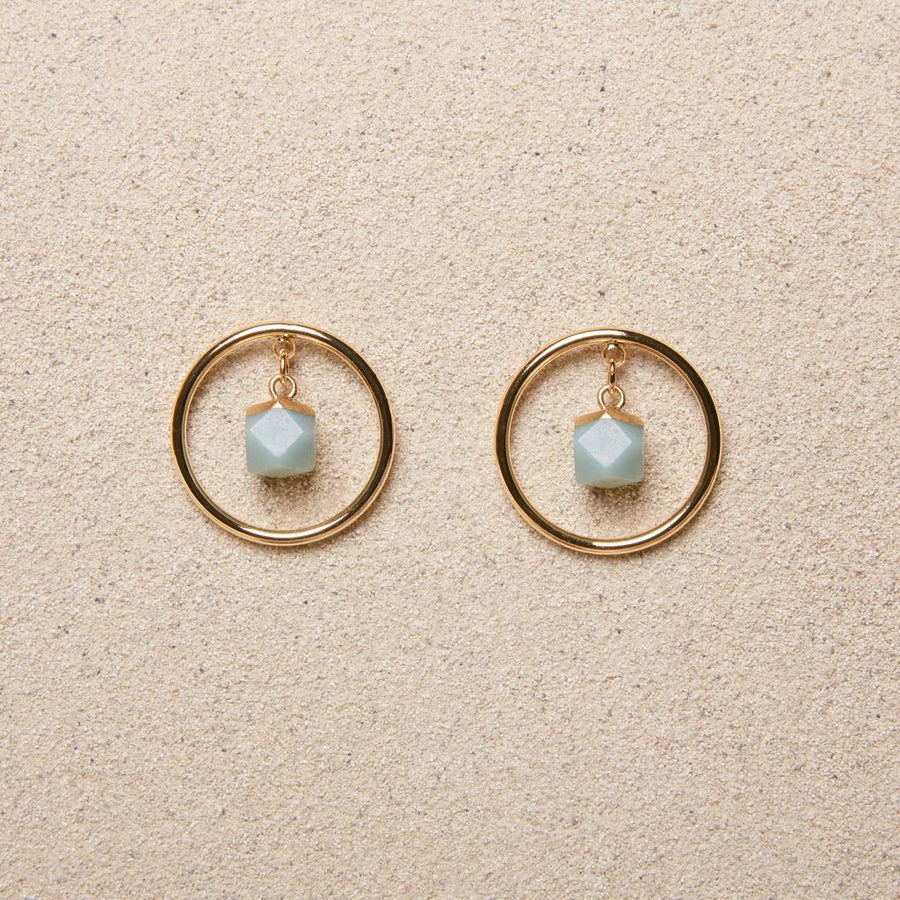 Lira // Amazonite Charm Earrings