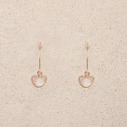 Aura Clear Quartz Crystal Hoop Earrings - TISH jewelry