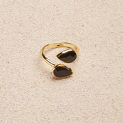 Amina // Black Agate Ring