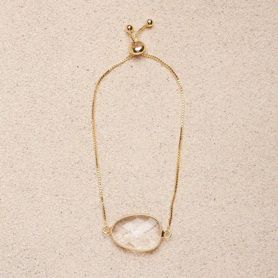 Anissa // Adjustable Gold Crystal Bracelet