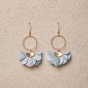 Jane // Pale Blue Flower Petal Earrings