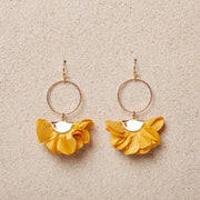 Jane // Golden Flower Petal Earrings