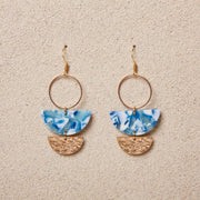 Jordyn // Blue Acetate Geometric Earrings