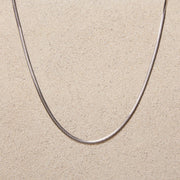 Samara // Silver Herringbone Chainlink Necklace