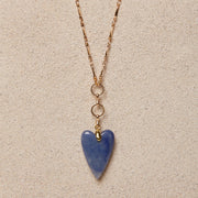 Serena // Blue Aventurine Heart Necklace