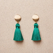 Halo // Evergreen Tassel Earrings