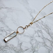 Joelle // White Shell Bar Necklace