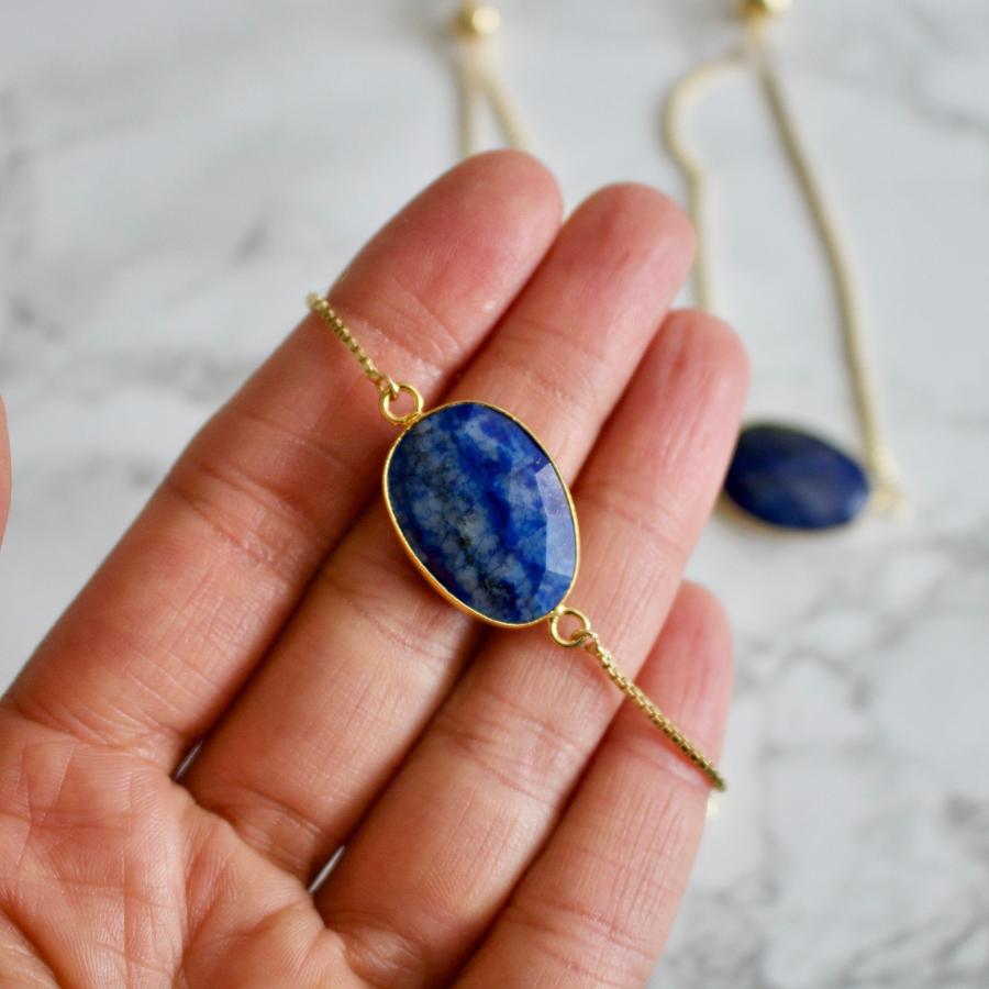 Anissa // Lapis Lazuli Adjustable Bracelet